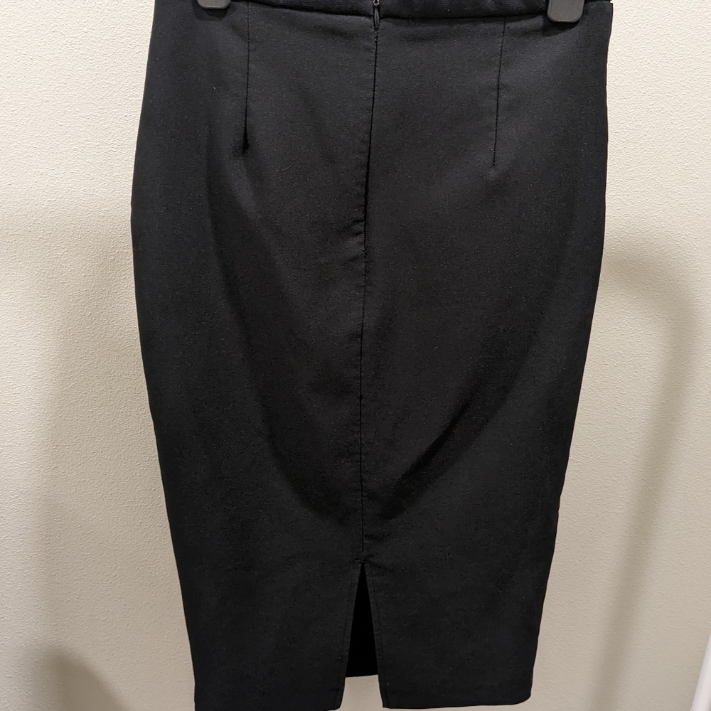 River Island Black Bow Pencil Skirt US 6 (UK 10) - Picture 6 of 6